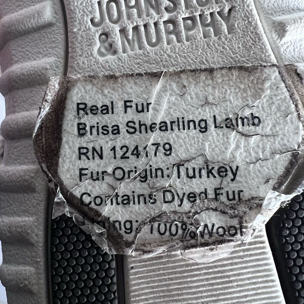 Johnston & Murphy XC4 Waterproof Suede Shearling Fur Lined Boots Women's Size 8M - Picture 9 of 9